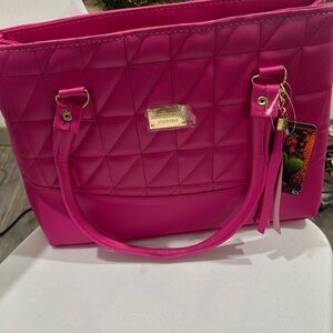 Vibrant Pink Quilted Tote Bag